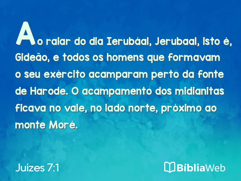 Juízes 7:1 em imagem para compartilhar
