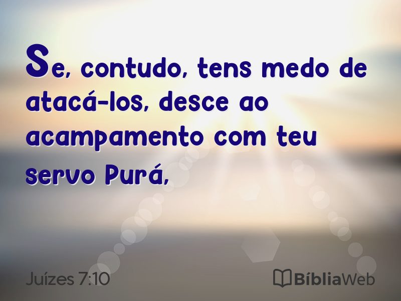 Juízes 7:10 em imagem para compartilhar