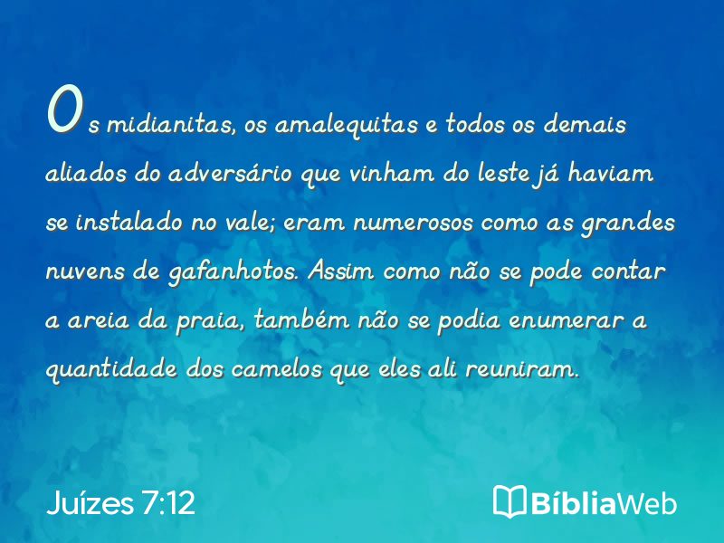 Juízes 7:12 em imagem para compartilhar