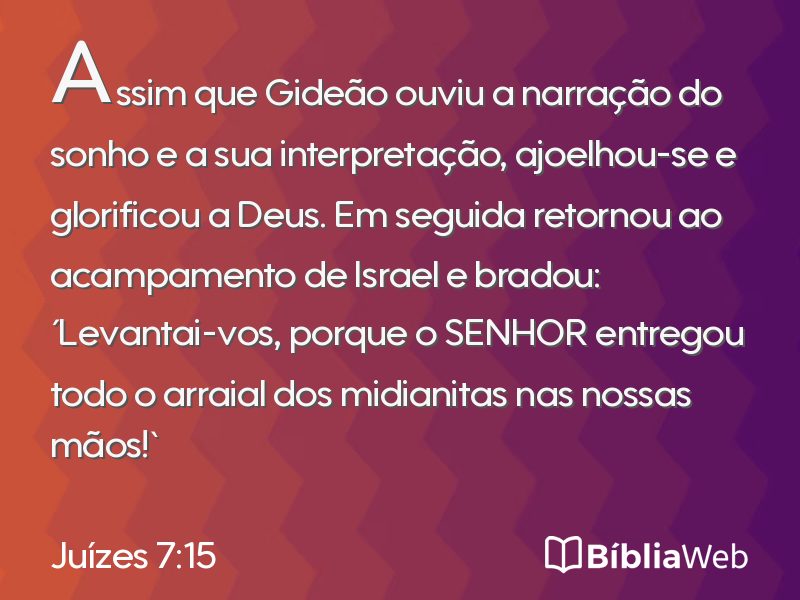 Juízes 7:15 em imagem para compartilhar