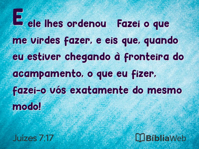 Juízes 7:17 em imagem para compartilhar