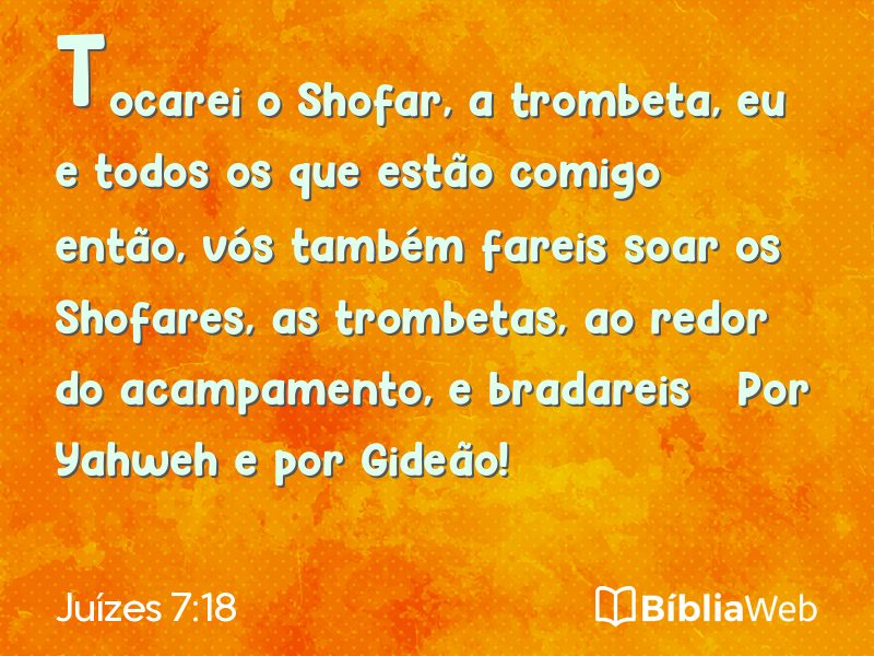 Juízes 7:18 em imagem para compartilhar