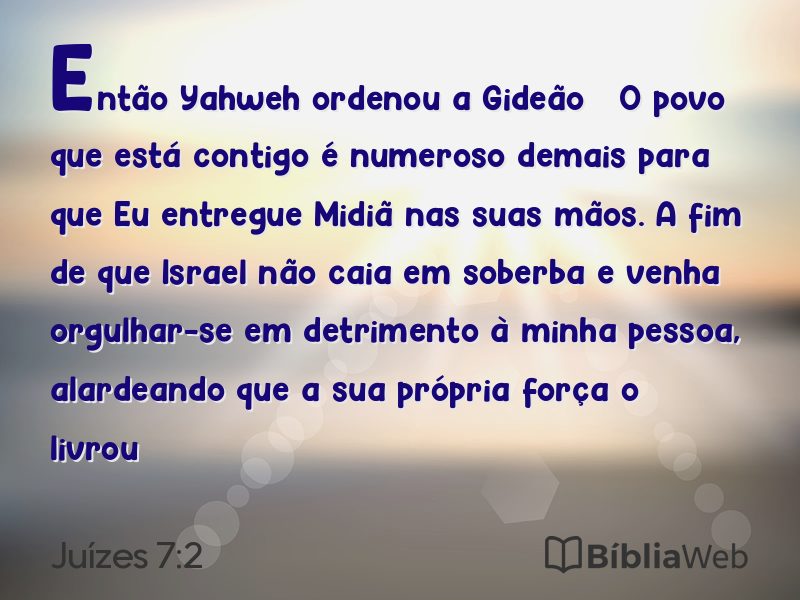 Juízes 7:2 em imagem para compartilhar