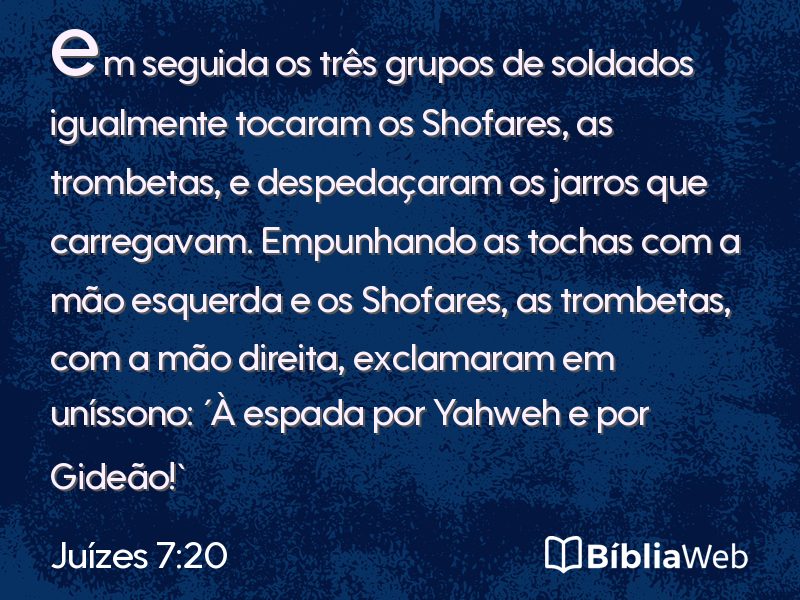Juízes 7:20 em imagem para compartilhar