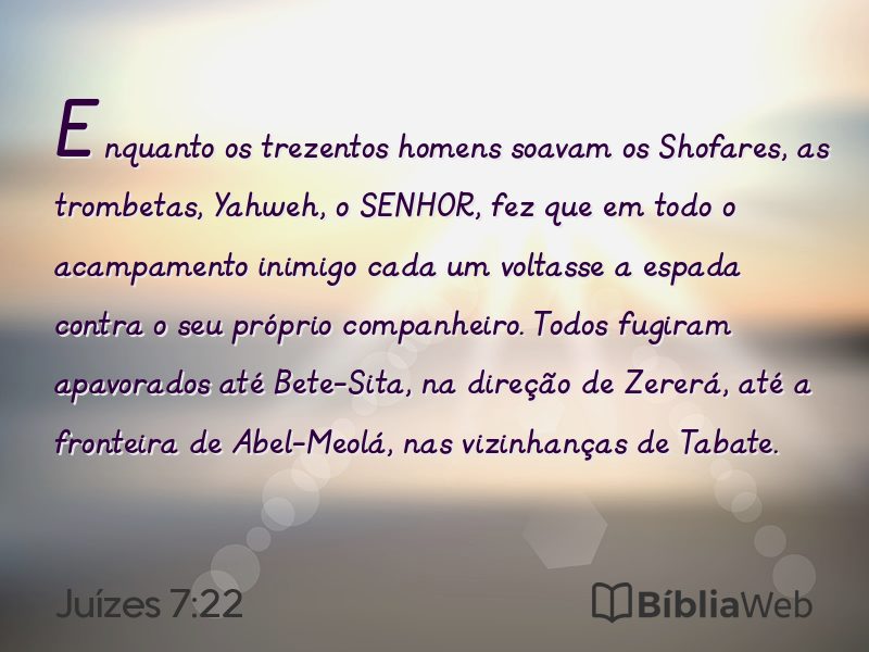 Juízes 7:22 em imagem para compartilhar