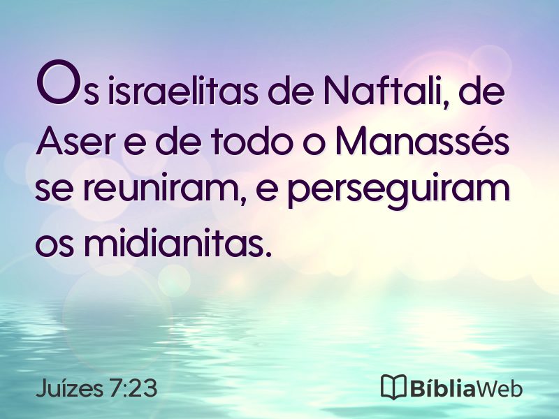 Juízes 7:23 em imagem para compartilhar