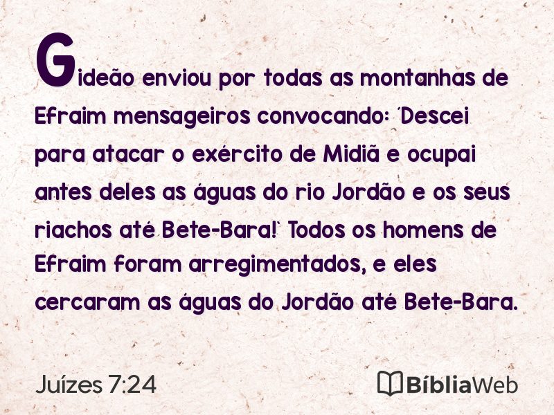 Juízes 7:24 em imagem para compartilhar