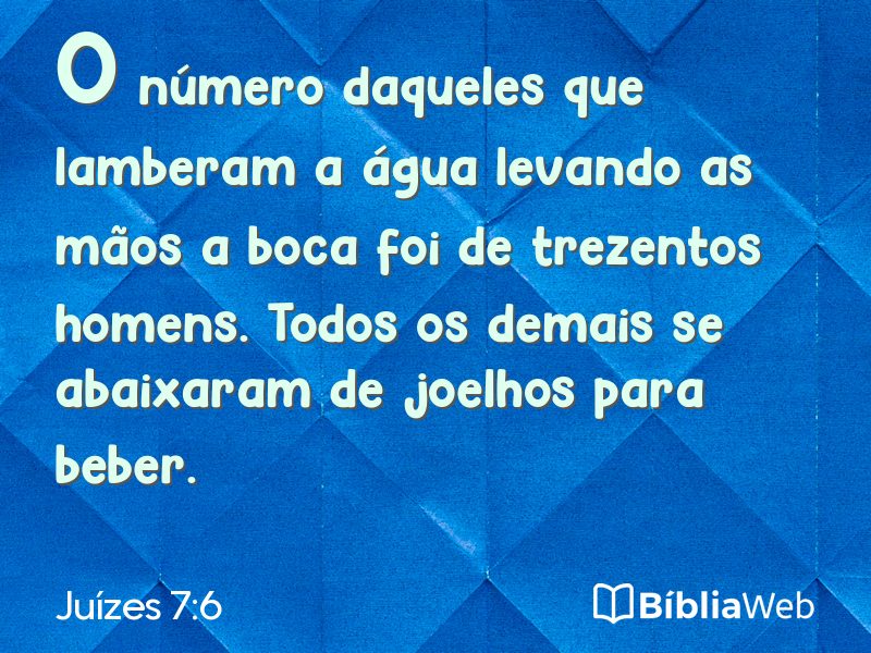 Juízes 7:6 em imagem para compartilhar
