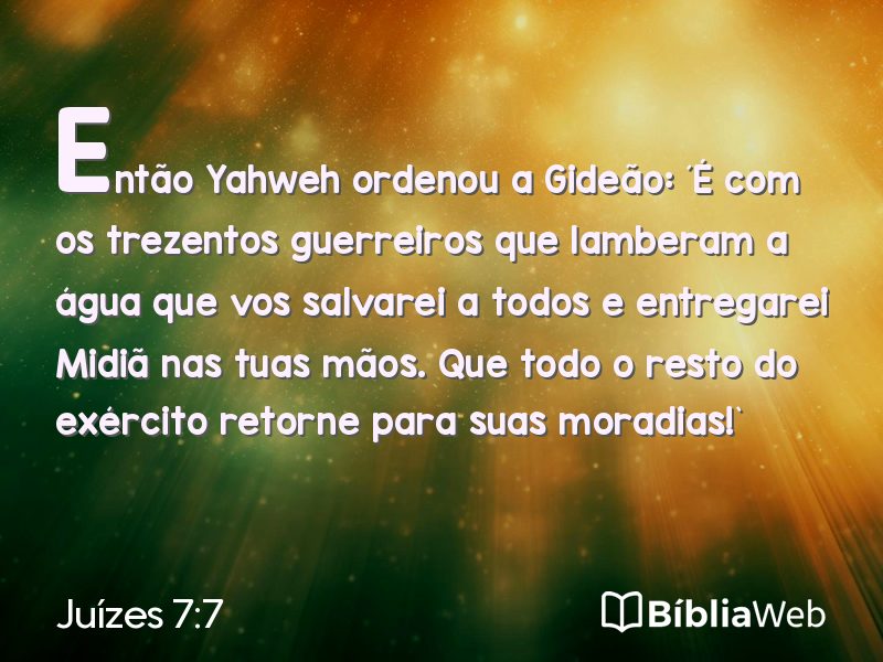 Juízes 7:7 em imagem para compartilhar