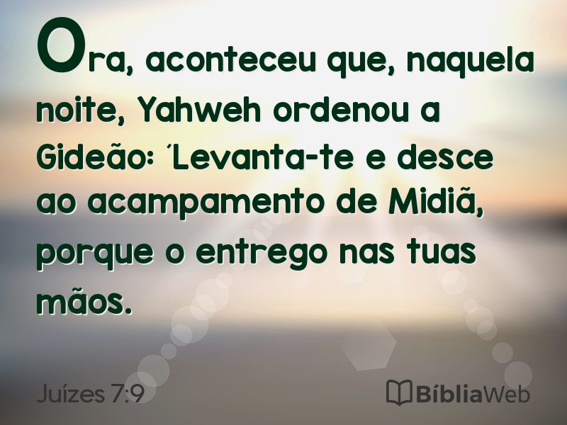 Juízes 7:9 em imagem para compartilhar