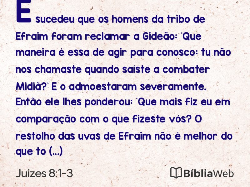 Juízes 8:1-3 em imagem para compartilhar