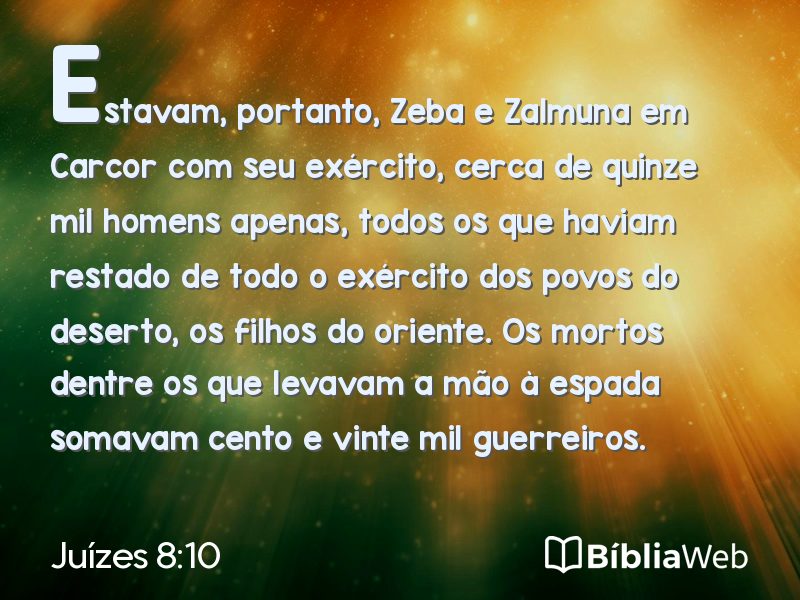 Juízes 8:10 em imagem para compartilhar