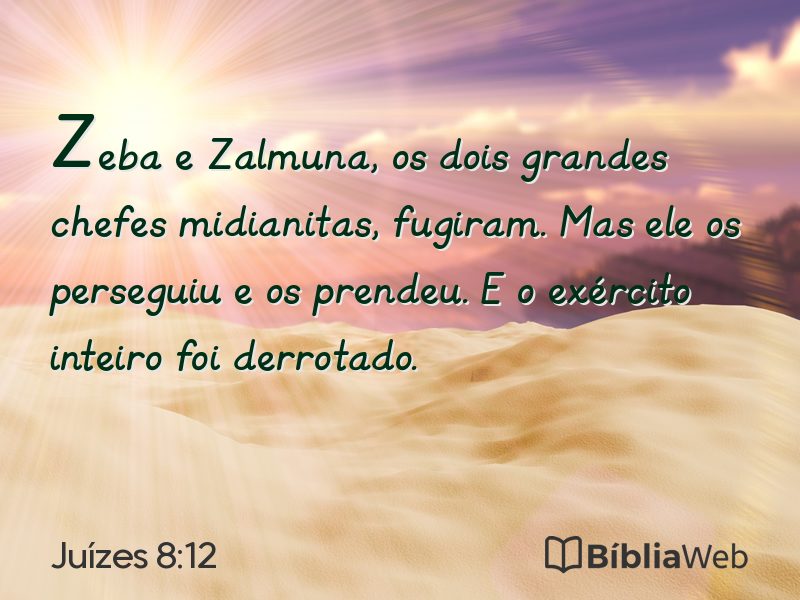 Juízes 8:12 em imagem para compartilhar