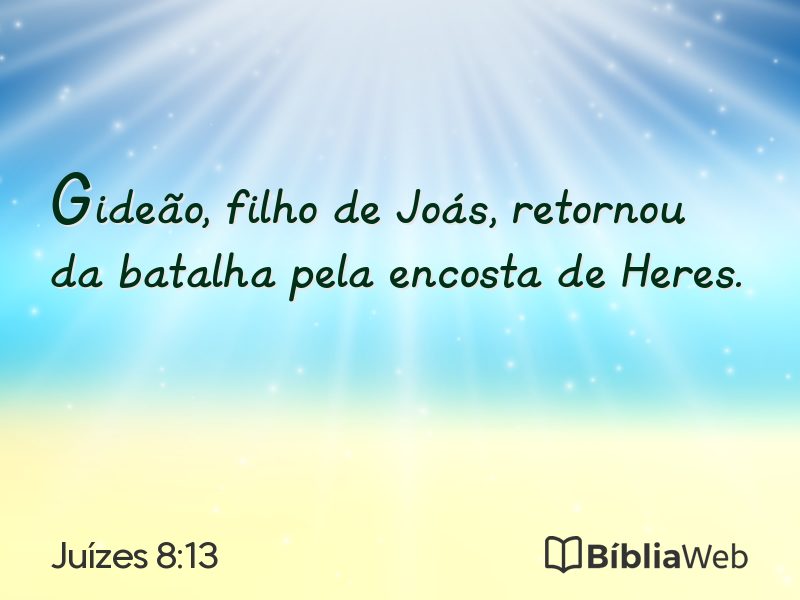 Juízes 8:13 em imagem para compartilhar