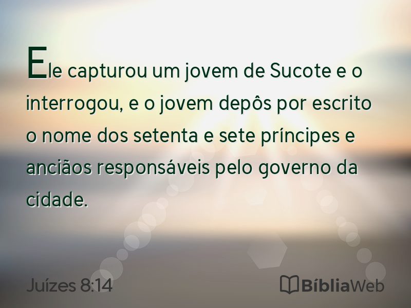 Juízes 8:14 em imagem para compartilhar