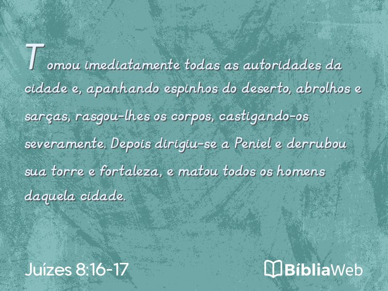 Juízes 8:16-17 em imagem para compartilhar