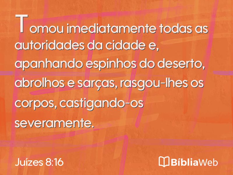 Juízes 8:16 em imagem para compartilhar