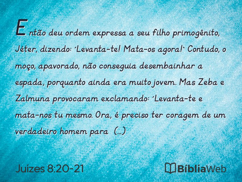 Juízes 8:20-21 em imagem para compartilhar