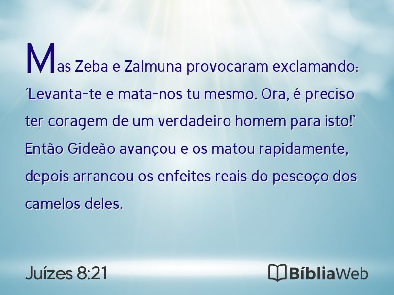 Juízes 8:21 em imagem para compartilhar
