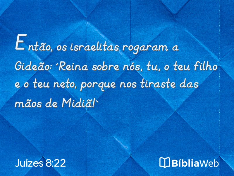 Juízes 8:22 em imagem para compartilhar
