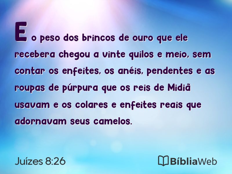Juízes 8:26 em imagem para compartilhar
