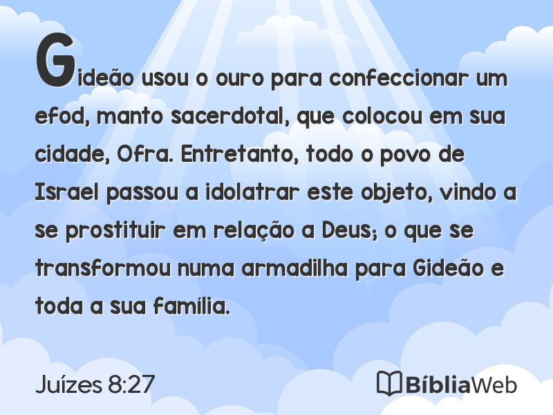 Juízes 8:27 em imagem para compartilhar