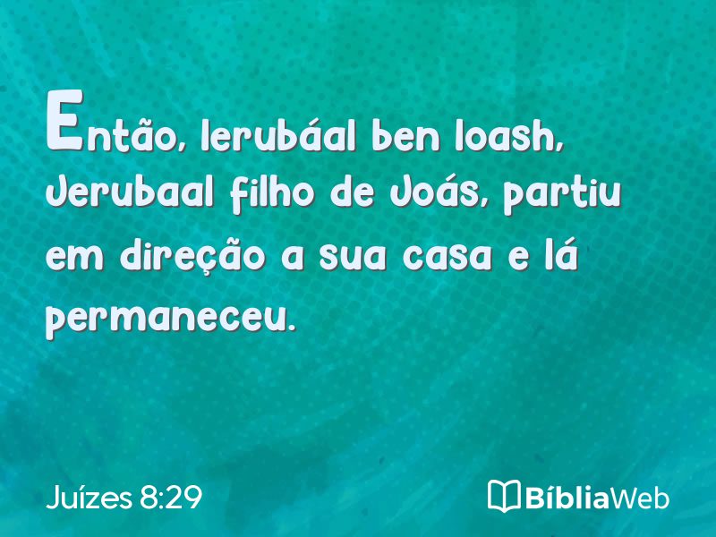 Juízes 8:29 em imagem para compartilhar