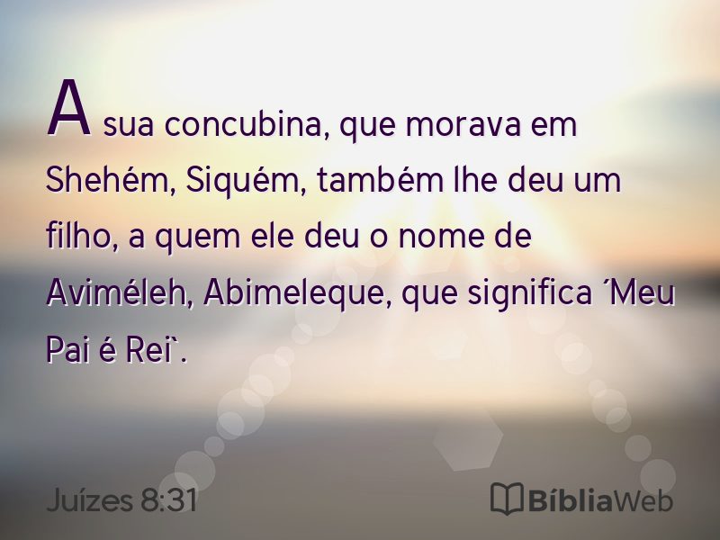 Juízes 8:31 em imagem para compartilhar