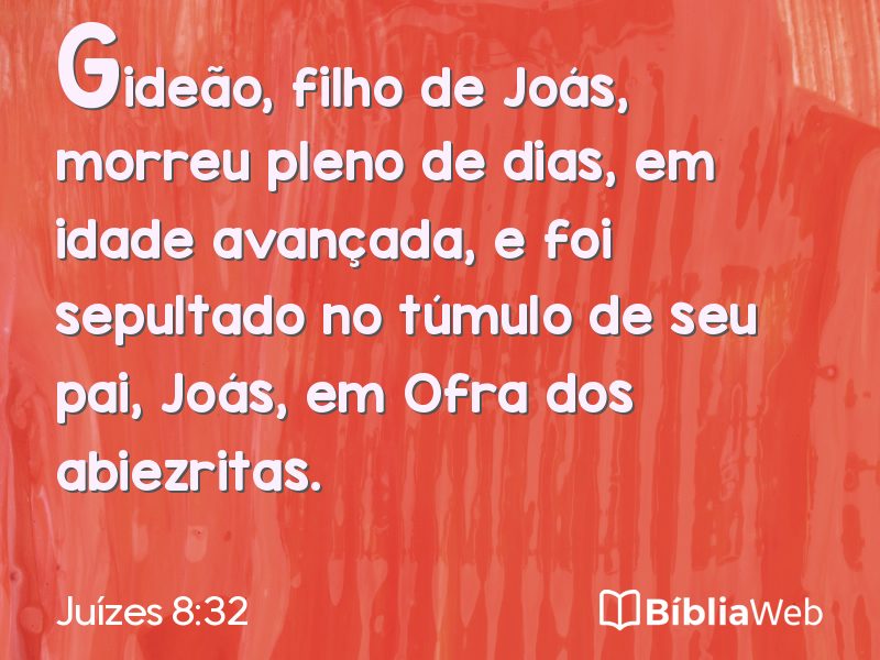Juízes 8:32 em imagem para compartilhar