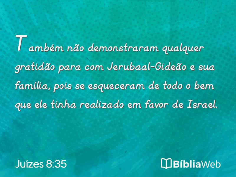 Juízes 8:35 em imagem para compartilhar