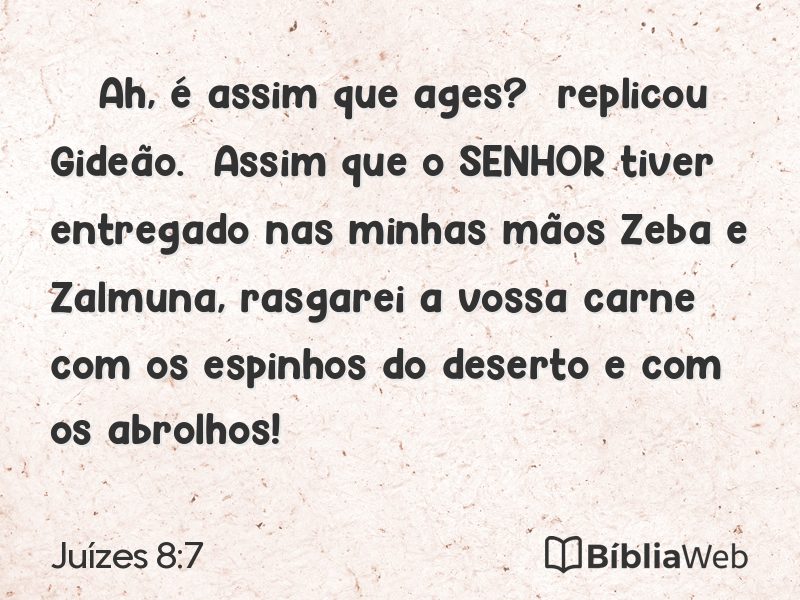 Juízes 8:7 em imagem para compartilhar