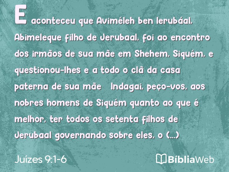 Juízes 9:1-6 em imagem para compartilhar