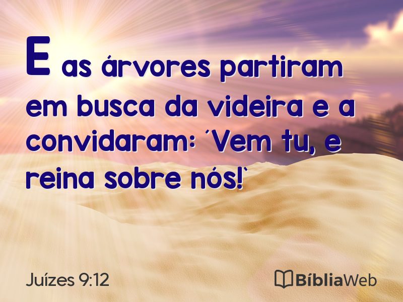 Juízes 9:12 em imagem para compartilhar