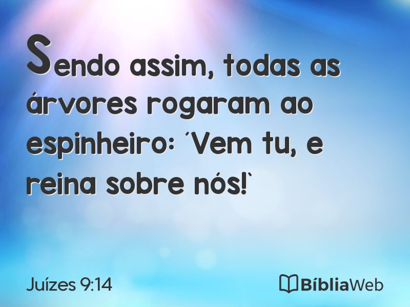 Juízes 9:14 em imagem para compartilhar