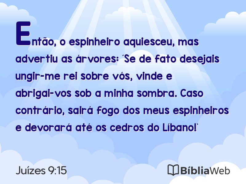 Juízes 9:15 em imagem para compartilhar