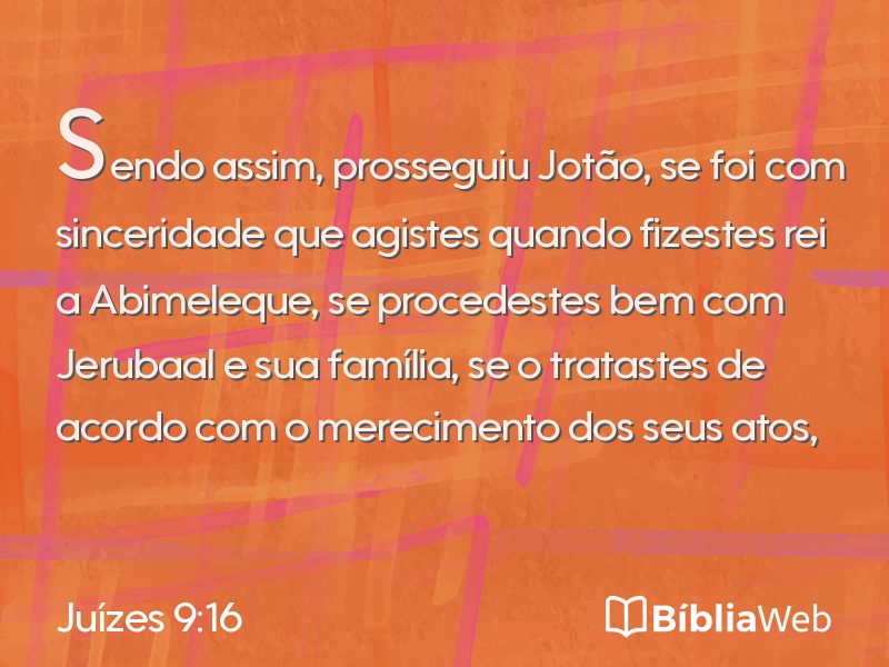 Juízes 9:16 em imagem para compartilhar
