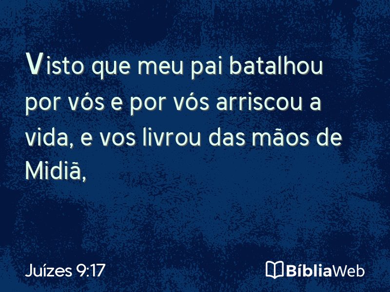 Juízes 9:17 em imagem para compartilhar