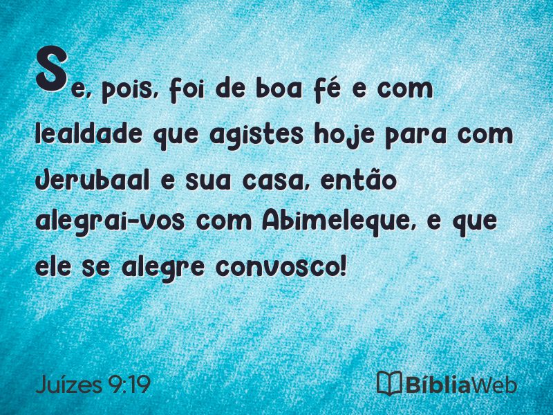 Juízes 9:19 em imagem para compartilhar