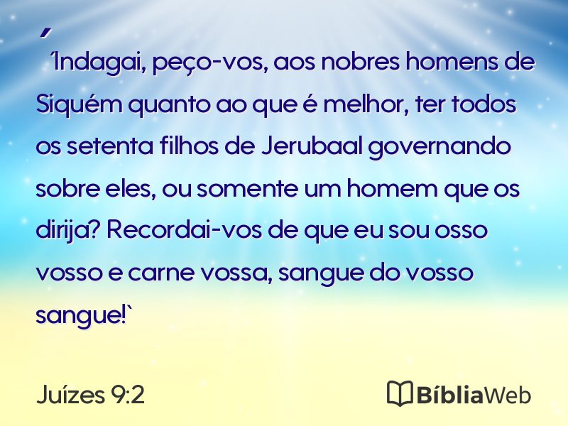 Juízes 9:2 em imagem para compartilhar