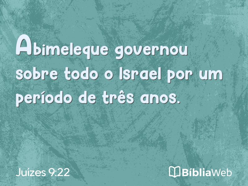 Juízes 9:22 em imagem para compartilhar