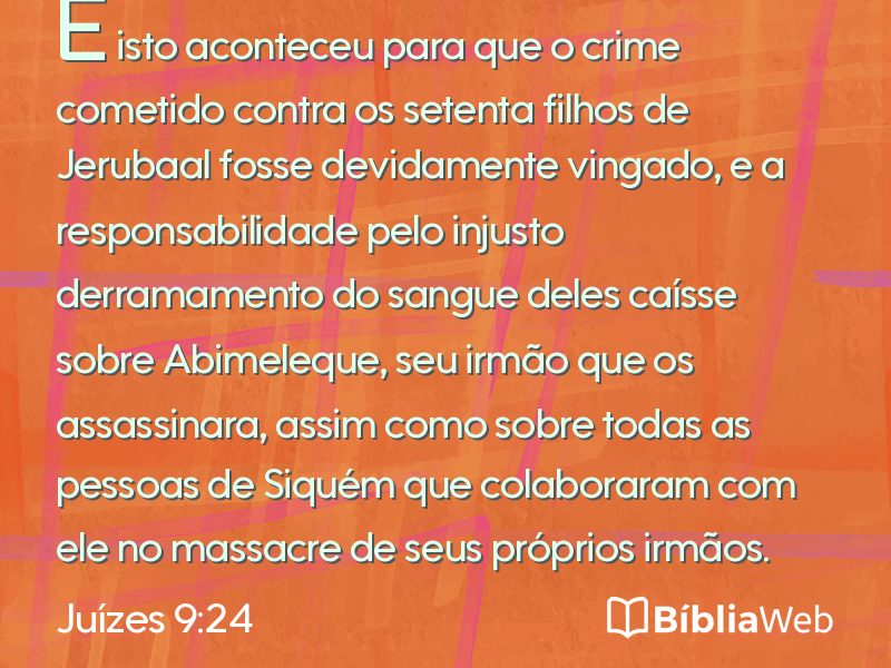 Juízes 9:24 em imagem para compartilhar