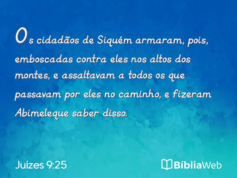 Juízes 9:25 em imagem para compartilhar