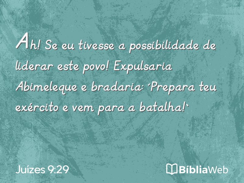 Juízes 9:29 em imagem para compartilhar