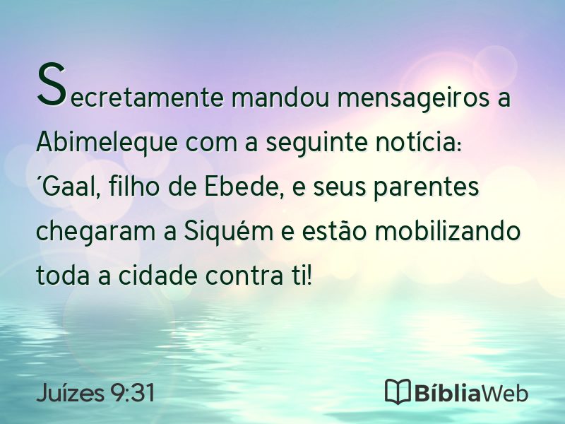 Juízes 9:31 em imagem para compartilhar