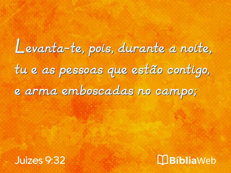 Juízes 9:32 em imagem para compartilhar