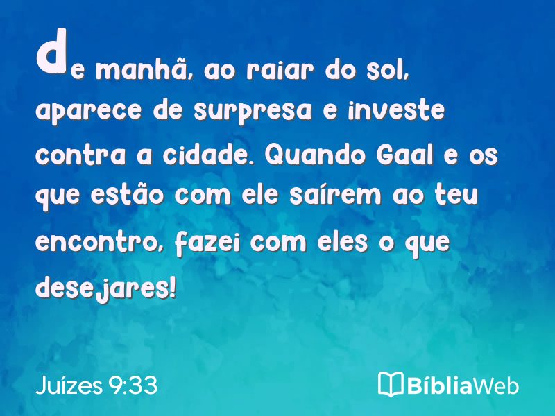 Juízes 9:33 em imagem para compartilhar
