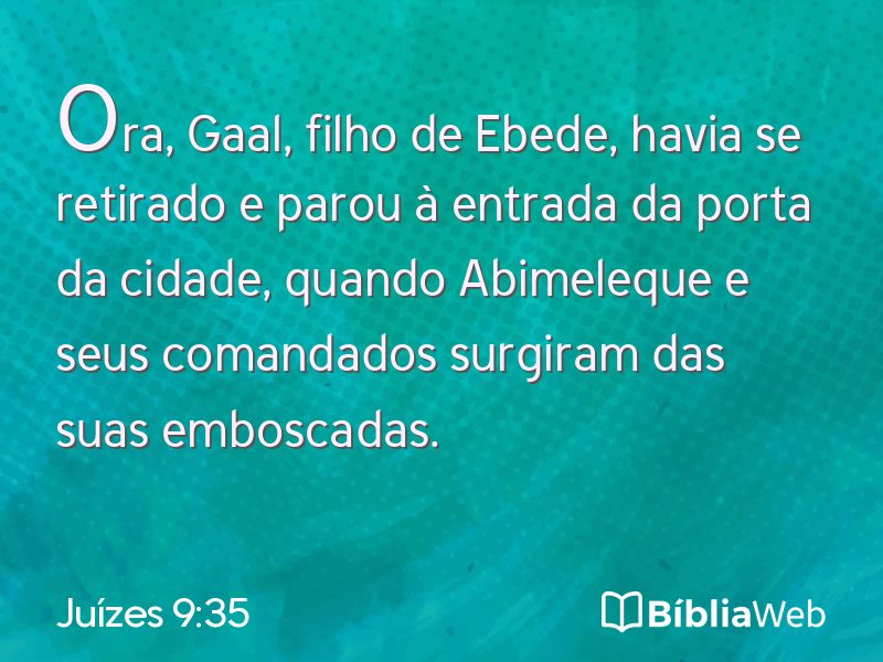 Juízes 9:35 em imagem para compartilhar