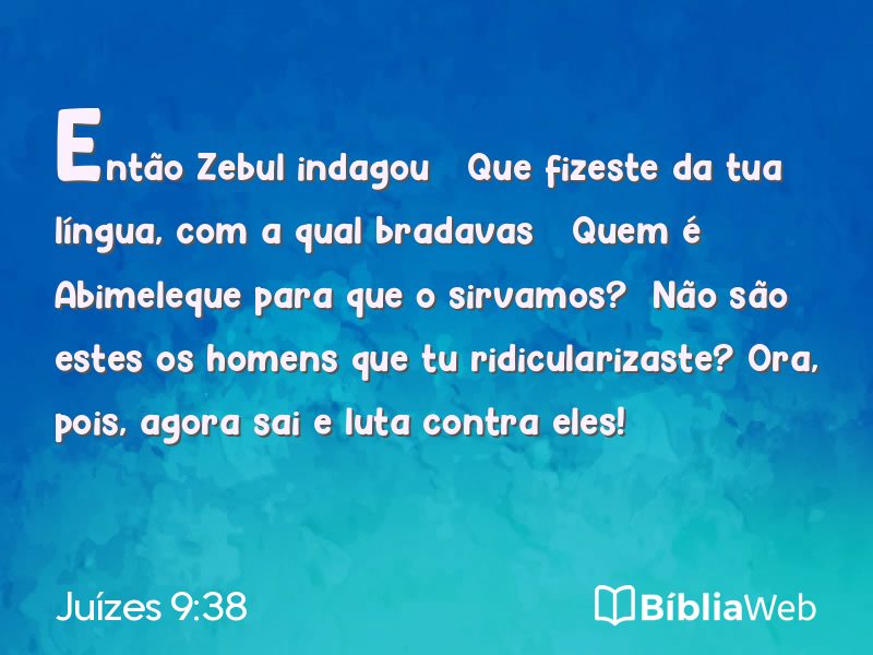 Juízes 9:38 em imagem para compartilhar