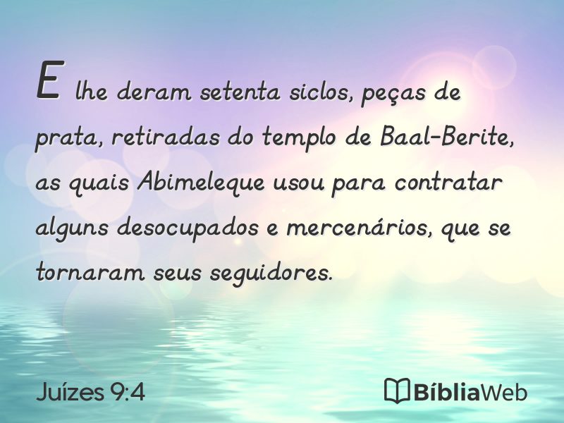 Juízes 9:4 em imagem para compartilhar