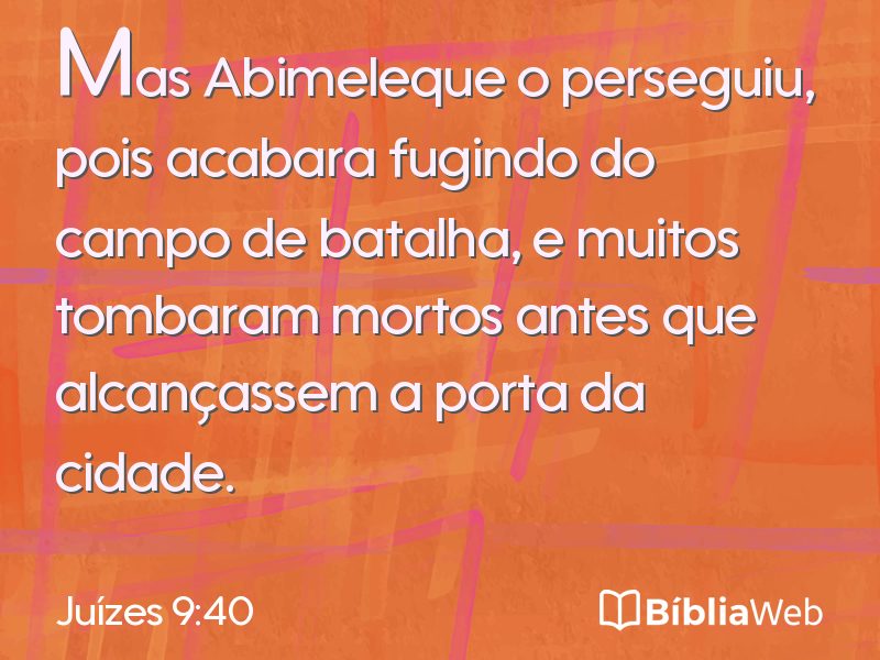 Juízes 9:40 em imagem para compartilhar